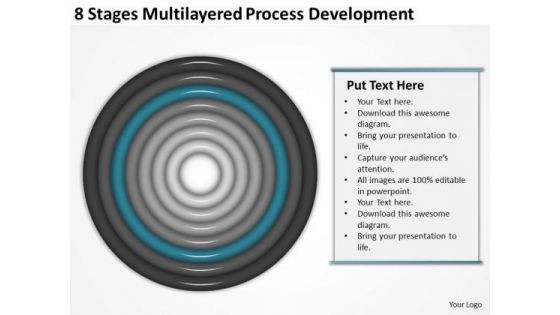 8 Stages Multilayered Process Development Business Plan Template PowerPoint Slides