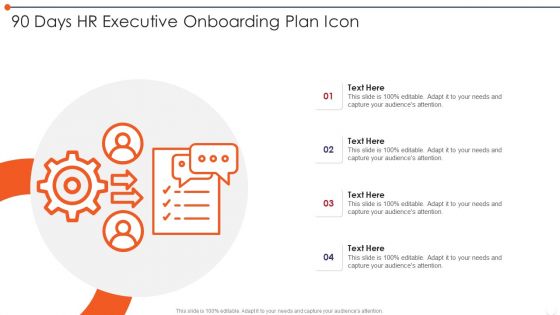 90 Days HR Executive Onboarding Plan Icon Portrait PDF