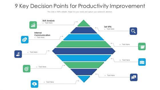9 Key Decision Points For Productivity Improvement Ppt PowerPoint Presentation Gallery Diagrams PDF 9 Key Decision Points For Productivity Improvement Ppt PowerPoint Presentation Gallery Diagrams PDF