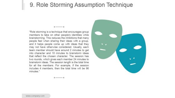 9 Role Storming Assumption Technique Ppt PowerPoint Presentation Guide