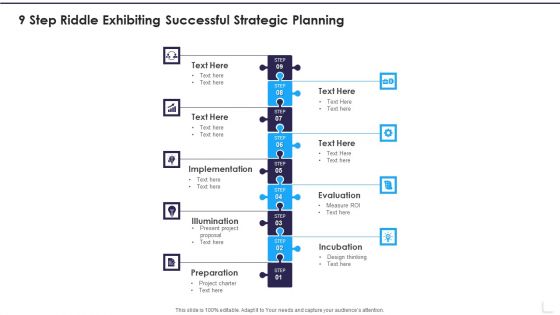 9 Step Riddle Exhibiting Successful Strategic Planning Formats PDF
