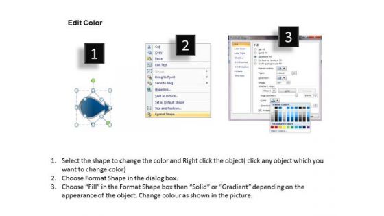 9 Arrows Describing Nine Steps Business Creating Flowchart PowerPoint Templates