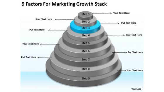 9 Factors For Marketing Growth Stack Business Plan Template Word PowerPoint Slides