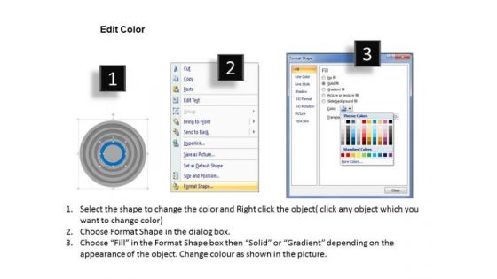 9 Stages Concentric Sub Processes Business Plan Outlines PowerPoint Templates