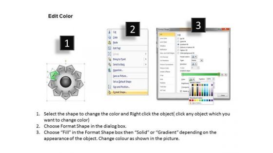 9 Stages Hub And Spoke Comparison Diagram Business Plan PowerPoint Slides