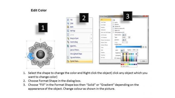 9 Stages Hub And Spoke Comparison Diagram Business Plans PowerPoint Templates