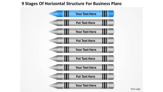 9 Stages Of Horizontal Structure For Business Plans Ppt Subway PowerPoint Slides