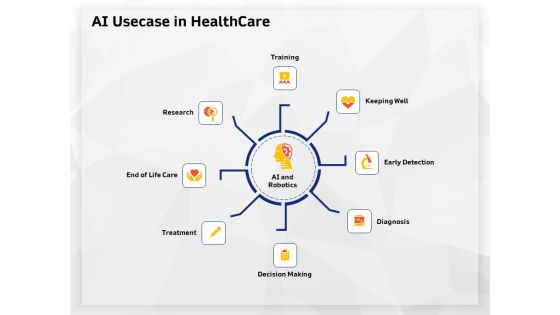 AI High Tech PowerPoint Templates AI Usecase In Healthcare Ppt Professional Background PDF
