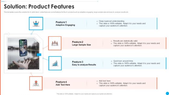 AI Investor Financing Pitch Deck Solution Product Features Ppt Inspiration Graphics Download PDF AI Investor Financing Pitch Deck Solution Product Features Ppt Inspiration Graphics Download PDF