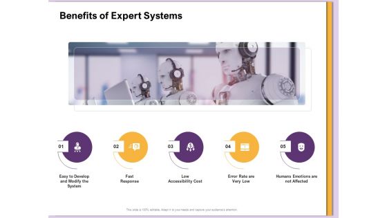 AI Machine Learning Presentations Benefits Of Expert Systems Ppt Summary Gallery PDF