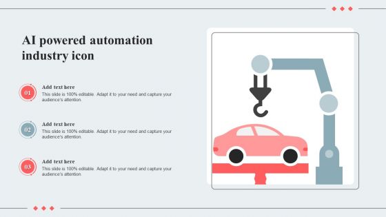 AI Powered Automation Industry Icon Ppt Portfolio Demonstration PDF