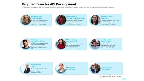 API Integration Software Development Required Team For API Development Brochure PDF