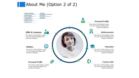 About Me Marketing Ppt Powerpoint Presentation Show Influencers