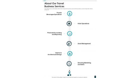 About Our Travel Business Services One Pager Sample Example Document About Our Travel Business Services One Pager Sample Example Document