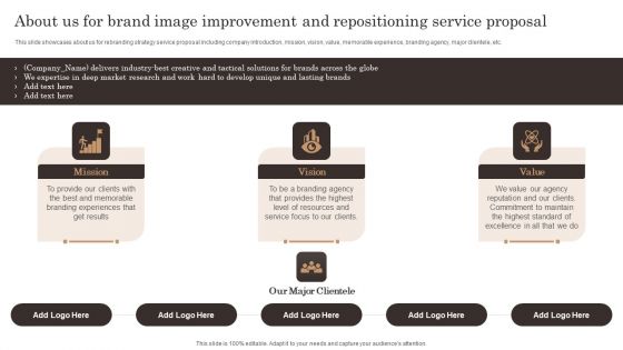 About Us For Brand Image Improvement And Repositioning Service Proposal Inspiration PDF About Us For Brand Image Improvement And Repositioning Service Proposal Inspiration PDF
