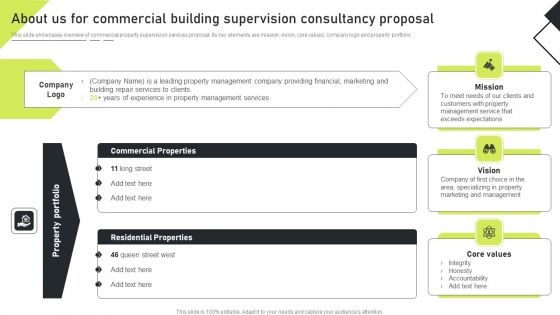 About Us For Commercial Building Supervision Consultancy Proposal Sample PDF About Us For Commercial Building Supervision Consultancy Proposal Sample PDF