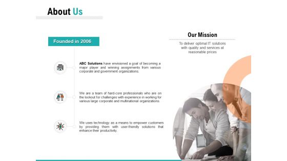 About Us Mission Ppt PowerPoint Presentation Visual Aids Infographic Template