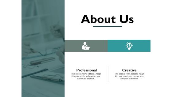 About Us Professional Creative Ppt PowerPoint Presentation Inspiration Example
