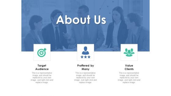 About Us Target Audience Ppt PowerPoint Presentation File Format Ideas
