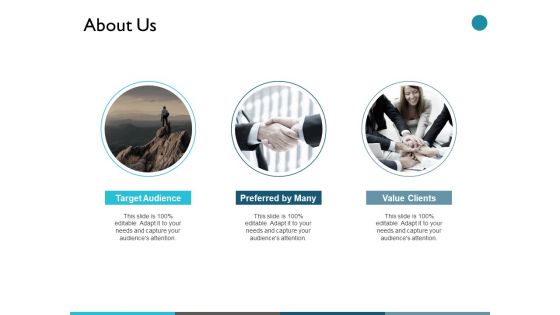 About Us Target Audience Ppt PowerPoint Presentation Influencers