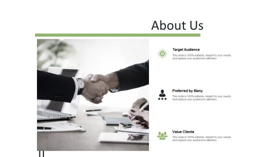 About Us Target Audience Ppt PowerPoint Presentation Outline Slides