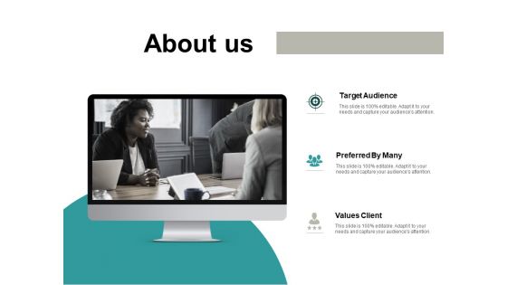 About Us Target Audiences Ppt PowerPoint Presentation Inspiration Guide