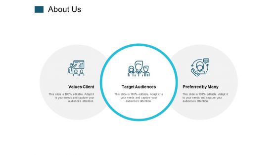 About Us Target Audiences Ppt PowerPoint Presentation Styles Infographics