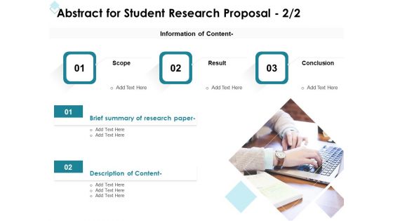 Academic Investigation Abstract For Student Research Proposal Ppt Inspiration Gridlines PDF