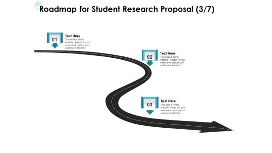 Academic Investigation Roadmap For Student Research Proposal Three Stage Process Ppt Styles Information PDF
