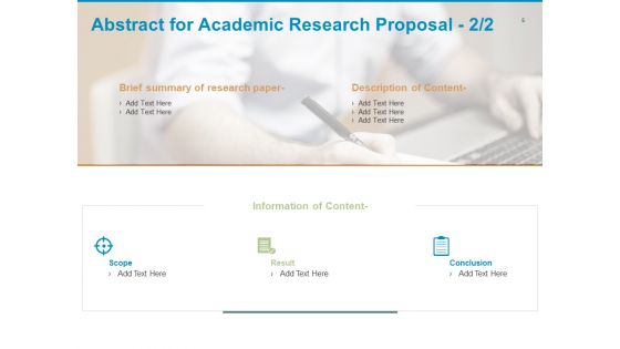 Academic Research Proposal Ppt PowerPoint Presentation Complete Deck With Slides