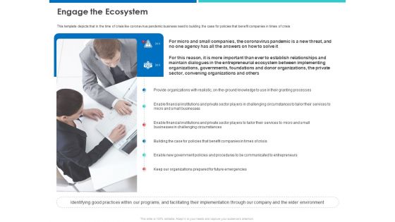 Accelerating COVID 19 Recovery In Maritime Sector Engage The Ecosystem Slides PDF