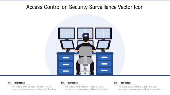Access Control On Security Surveillance Vector Icon Ppt PowerPoint Presentation Gallery Graphics Download PDF