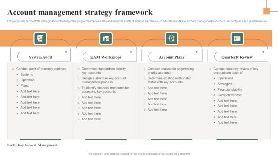 Account Management Strategy Framework Slides PDF Account Management Strategy Framework Slides PDF