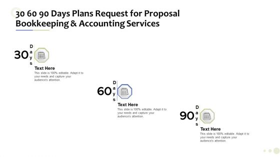 Accounting And Tax Services 30 60 90 Days Plans Request For Bookkeeping And Accounting Services Guidelines