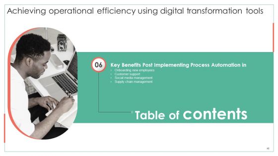 Achieving Operational Efficiency Using Digital Transformation Tools Ppt PowerPoint Presentation Complete Deck With Slides