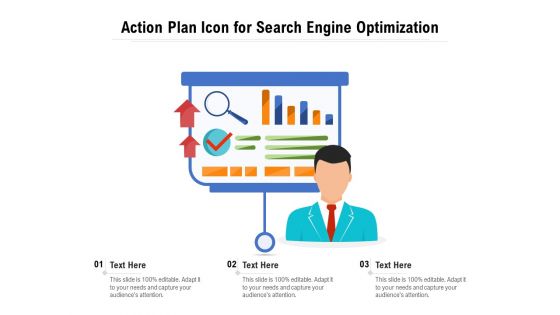 Action Plan Icon For Search Engine Optimization Ppt PowerPoint Presentation Pictures Influencers PDF