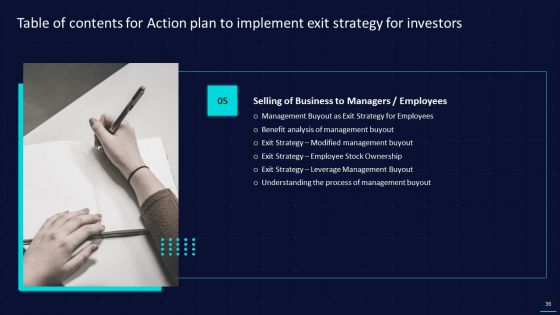 Action Plan To Implement Exit Strategy For Investors Ppt PowerPoint Presentation Complete With Slides