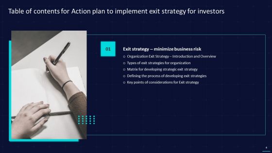 Action Plan To Implement Exit Strategy For Investors Ppt PowerPoint Presentation Complete With Slides