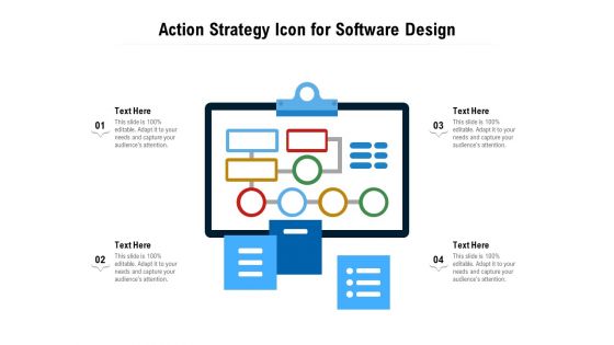 Action Strategy Icon For Software Design Ppt PowerPoint Presentation Shapes PDF