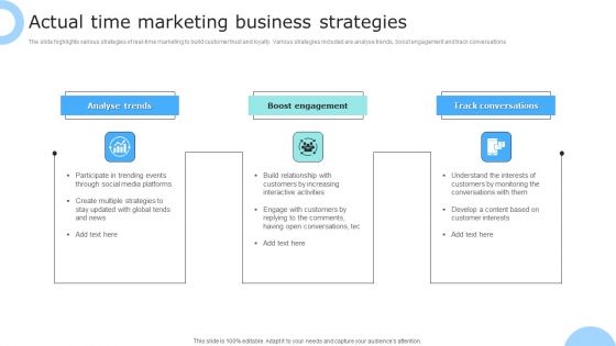 Actual Time Marketing Business Strategies Ppt PowerPoint Presentation Gallery Brochure PDF Actual Time Marketing Business Strategies Ppt PowerPoint Presentation Gallery Brochure PDF
