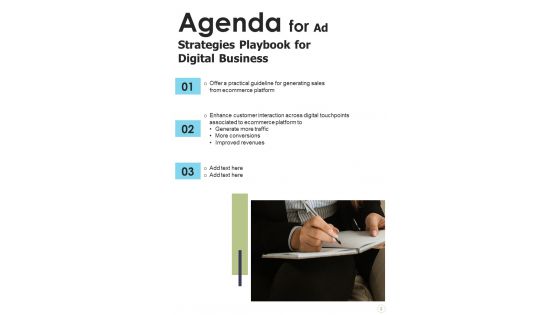 Ad Strategies Playbook For Digital Business Template