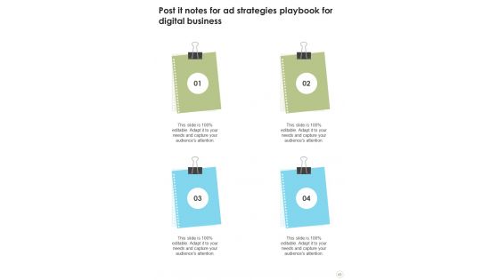 Ad Strategies Playbook For Digital Business Template