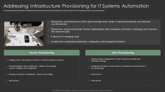 Addressing Infrastructure Provisioning For IT Systems Automation Diagrams PDF