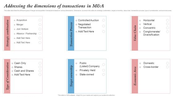 Addressing The Dimensions Of Transactions In Manda Merger And Integration Procedure Professional PDF Addressing The Dimensions Of Transactions In Manda Merger And Integration Procedure Professional PDF