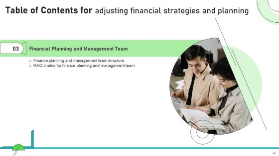 Adjusting Financial Strategies And Planning Ppt PowerPoint Presentation Complete Deck With Slides