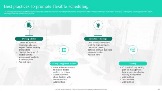 Adopting Flexible Work Policy To Boost Staff Productivity Ppt PowerPoint Presentation Complete Deck With Slides