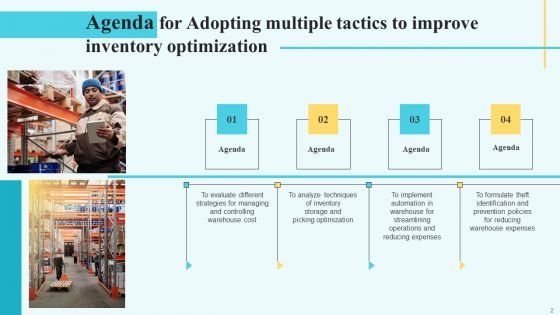 Adopting Multiple Tactics To Improve Inventory Optimization Ppt PowerPoint Presentation Complete Deck With Slides