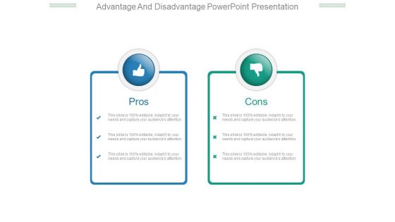 Advantage And Disadvantage Powerpoint Presentation