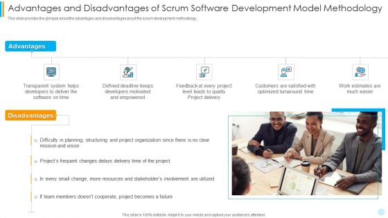 Advantages And Disadvantages Of Scrum Software Development Model Methodology Topics PDF