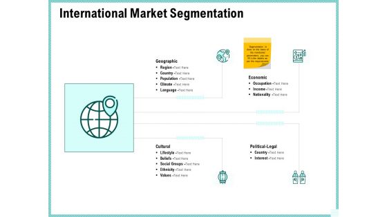 Advertisement Administration International Market Segmentation Ppt Ideas Backgrounds PDF